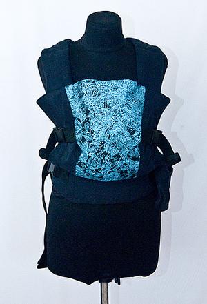 Темно синий, узоры