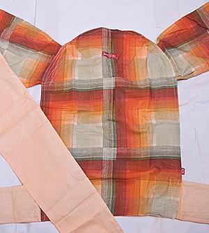 Оранжевая шотландка