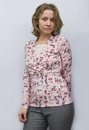 Блуза с поясом, геометрия