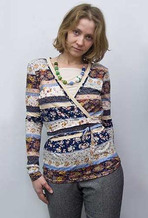 Блуза с поясом, орнамент