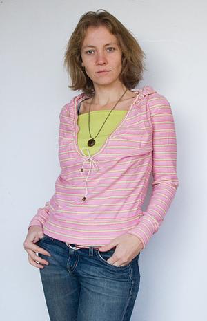 Кофта со шнурком, полоска