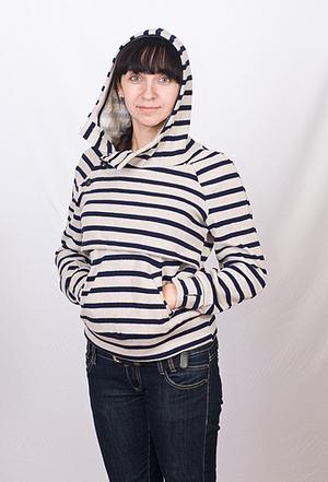 Реглан, белый с полоской