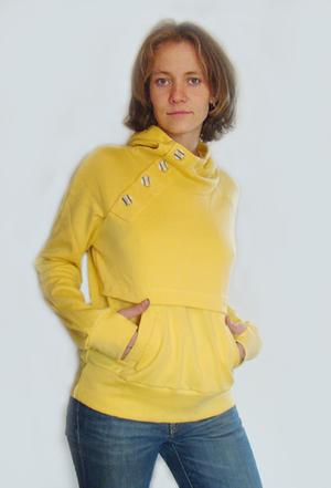 Реглан, желтый с пуговицами