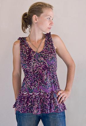 Майка с завязками, мозаика