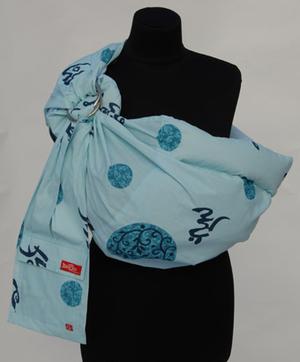 Арабская вязь голубая