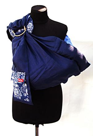 Синий с орнаментом