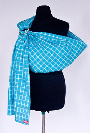 Клетка, белая с голубым